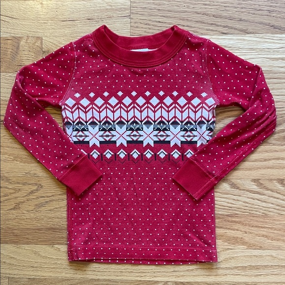 Hanna Andersson-Holiday HannaJams in Ribbon Red Fairisle - Picture 2 of 15